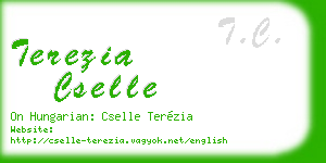 terezia cselle business card